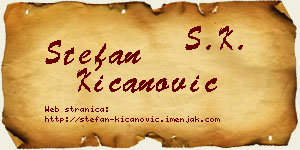 Stefan Kićanović vizit kartica